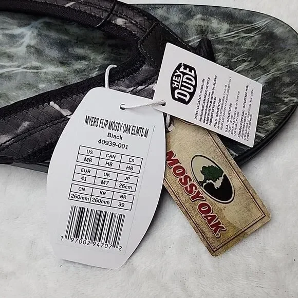 NWT Hey Dude Myers Flip Mossy Oak Fishing Size 8 - Picture 6 of 9